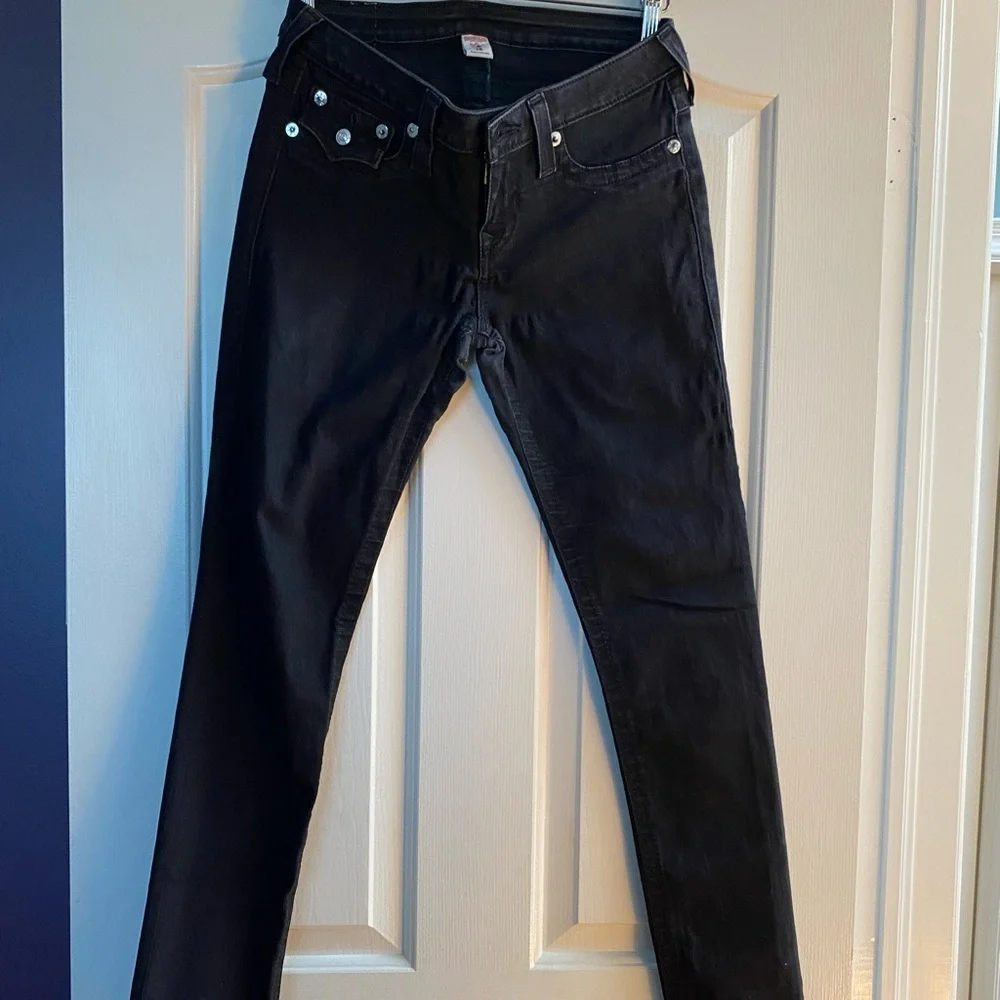 Black true religion skinny jeans - Picture 1 of 4